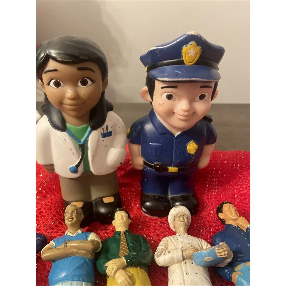 Lakeshore Block Play People Lot of 25 Community Workers Career Family Figures